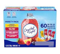 Crystal Light On the Go, 60 Ct. - Variety Pack (Lemonade, Fruit Punch, Raspberry Lemonade, Wild Strawberry) 178g