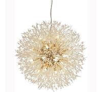 Crystal Light Semi-recessed Ceiling Fixture, dandel Firework Gold Chandelier for Dining Living Room, Kitchen, Hallway 23.6 in