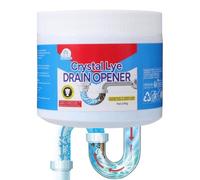 Crystal Lye Drain Opener - Poudre réductrice de poudre - 200 g - Décapant sabot - Poudre puissante - Pour les canalisations de cuisine et de salle de bain - Nettoyant sanitaire parfumé