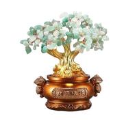 Crystal Money Tree Money Crystal Tree, Gem Beads Chakra Tree, Bureau de Bureau décor Spiritual Ornement de Cristal d'ornement Feng Shui Gem (Vert)
