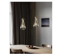 Crystal Morden Pendant Light Decor Living Room Bedroom Bedside Restaurant Staircase Lamp Water Drop Hang Light