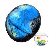 Crystal Natural Crystal Stones - Gem Quality Moonstone | Palm Blue Crystal Décorative Moonstone, Gemme De Pierre De Lune Polie, Pierre De Lune De Poche Polie, De Pierre De Lune Blanche pour Ca