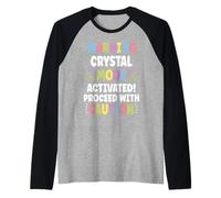 Crystal Nom personnalisé drôle Mignon personnalisé Crystal Nom Manche Raglan