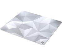 Crystal Onyx White L Mouse Mat 450 x 400 mm L Smooth Mouse Guide Printed Edge Non-Slip Rubber Base Stylish Design