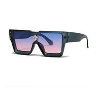 Crystal Oversized Women Sunglasses Men Shades UV400(Blue Pink Gradient)