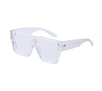 Crystal Oversized Women Sunglasses Men Shades UV400(Clear Anti-Blue)