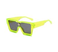 Crystal Oversized Women Sunglasses Men Shades UV400(Fluorescent Green)