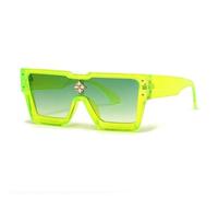 Crystal Oversized Women Sunglasses Men Shades UV400(Green Gradient)