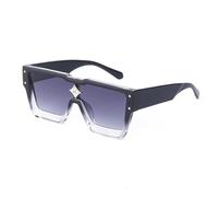 Crystal Oversized Women Sunglasses Men Shades UV400(Half Black Grey)
