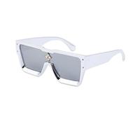 Crystal Oversized Women Sunglasses Men Shades UV400(Silver Frame Silver)