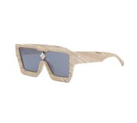 Crystal Oversized Women Sunglasses Men Shades UV400(Wood Grain Grey)