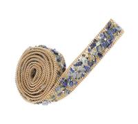 Crystal Pearls Rhingestone Cladding pour DIY Vêtements Chaussures de Sac de Mariage, Bright Colorful Stones Fer sur Patch pour Robe de Mariée 1m Ribbon Cladding (Green + Perles de riz + chaîne en