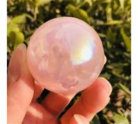 Crystal Powder Powder Rose Quartz Crystal Ball Gift Decorative Stone Home Decor (4-5 cm)