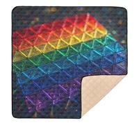 Crystal Pride Grand tapis de jeu robuste pour bébé au sol confortable, respirant et rembourré pour bébés, nourrissons et tout-petits, 127 x 127 cm