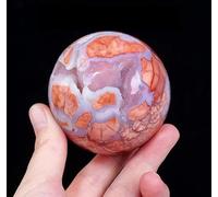 Crystal Purple Cherry Agate cave Ball Ornaments demagnetization Purification Open Smile,50~55mm