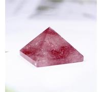 Crystal Pyramid Crafts Rose Quartz Rainbow Fluorite Home Decor Point (Color : Strawberry Quartz) Gemstone Stone