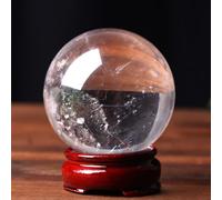 Crystal Quartz Stones Sphere, Ball with Base, Gemstone for Bedroom Decor,Home,Great Gift Ideas,90~100mm Gemstone Stone