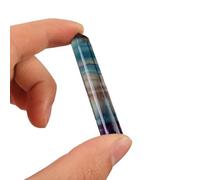 Crystal Rainbow Fluorite Round Single Pointed Column Amethyst Quartz Fluorite Wand for Yoga Balancing Meditaion Home Ornaments Decor,60~70mm