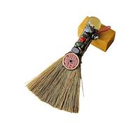 Crystal Raw Stone Five Elements Small Broom for Feng Shui Cleansing and Home Decoration(Citrine Broom) Gemstone Stone