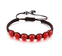 Crystal Rough à la mode tressé des perles de corde en nylon Bracelets Femmes hommes Imitation de cartones en pierre naturelle Ambers bracelet bracelet Gift Reiki Bracelets (couleur: beige, taille: