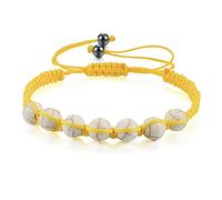 Crystal Rough à la mode tressé des perles de corde en nylon Bracelets Femmes hommes Imitation de cartones en pierre naturelle Ambers bracelet bracelet Gift Reiki Bracelets (couleur: beige, taille: