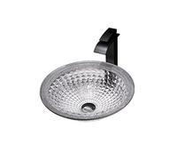 Crystal S Évier de salle de bain transparent avec cascade pour comptoir Installat Vani évier avec bonde pop-up en laiton Design moderne