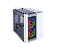 Crystal Series 280X RGB - Tour - micro ATX - panneau latéral fenêtré (verre trempé) - pas d'alimentation (ATX) - blanc - USB/Audio