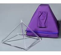 Crystal Singing Pyramid with Carrying Case, Crystal Striker & Hanging Strap, for Meditation & Sound Bath(12inch)