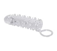 Crystal Skin - gode pénis - anneau intégré - silicone transparent