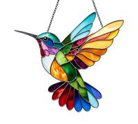 Crystal Sky Bluebird Stained Art Ornament,2D Acrylic Birds Sun Window Hanging,Stained Glass Decorations,for Windows Indoor Gardens Home Garden Modern Wall Hanging