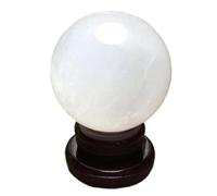 Crystal Sphere Rough White Ball Glass Office Lucky Feng Shui dedication polishing Gift Ornaments Fortune, ball-11cm