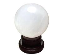 Crystal Sphere Rough White Ball Glass Office Lucky Feng Shui dedication polishing Gift Ornaments Fortune, ball-13cm Gemstone Stone