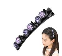 Crystal Stone Tressé Clip de cheveux - Pin de cheveux élégants pour femmes | Collier de cheveux étincelants faits à la main, clip de torsion simple pour tressage, outil de coiffure