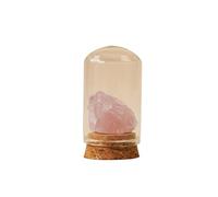Crystal Stone World in Bottle - Raw Gemstone Vial with Fluorite, Quartz, Calcite, Lapis, Tiger Eye for Collection & Gift(Rose Quartz)