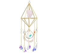 Crystal Sun Catcher Windchime - Garden Hanging Ornament | Vibrant Decorative Home Décor with Soothing Melody & Elegant Style for Outdoor Patio, Balcony, Terrace, Courtyard, Backyard and Bedroom Displa