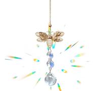 Crystal Suncatcher - 28cm Window Hangable Sun Catcher | Rainbow Maker Bee Prism Pendant | for Indoor Outdoor Home Garden Patio Porch Wedding Living Room Balcony