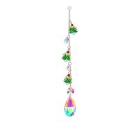 Crystal Suncatcher Christmas Tree Ornament Rainbow Prism | Artificial crystal construction, refractive light function, fits for window and garden decor Style A