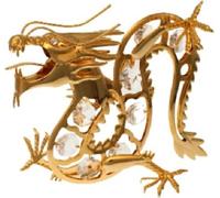 CRYSTAL TEMPTATIONS - Dragon Drache 3371 Cristal Swarovski doré 24k 130 x 105mm