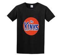 Crystal The Kinks Orange Button Design Unisex Printed T-Shirt Mens Black Tee Shirt L