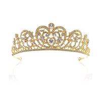 Crystal Tiara Crown Elegant Princess Crown Tiara Femme Bride Wedding Party Birthday Girl Hair Accessoires (couleur: argent épais, taille: couronne) (Couronne des diamants blancs)