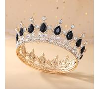 Crystal Tiara Crowns for Women Vintage Royal Queen King Tiaras Couronnes Femme Pageant Prom Diadem Hair Ornements Bridal Femmes Bijoux de mariage Accessoires, bleu