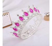 Crystal Tiara Crowns for Women Vintage Royal Queen King Tiaras Crowns Women's Pageant Prom Diadem Hair Ornements Bridal Femmes Bijoux de mariage Accessoires, violet