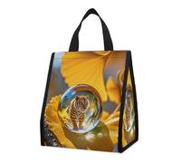 Crystal Tiger - Sac à déjeuner isotherme pour homme et femme, grand sac d'épicerie réutilisable, grand sac isotherme étanche et pliable pour le travail, le camping, le pique-nique