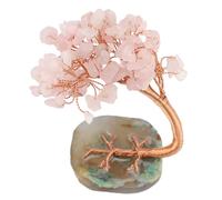 Crystal Tree Figurine avec Base Crystal Stone Wealth Tree Table Topop Feng Shui Ornement pour Le Bureau de Bureau à Domicile, Idéal Elders Friends Business Partners