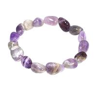 CrystalAge Bracelet avec pierre de naissance Poisson - Améthyste