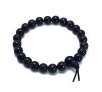CrystalAge Bracelet de perles en pierre de soleil bleue