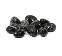 CrystalAge Lot de 10 pierres d'obsidienne flocon de neige (20-25 mm)