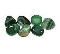 CrystalAge Lot de 5 pierres d'agate verte (25-30 mm)
