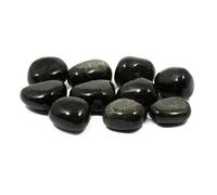CrystalAge Lot de 5 pierres en obsidienne brillante (20-25 mm)