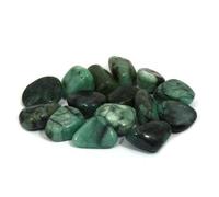 CrystalAge Lot de 5 pierres polies émeraude (15-20 mm)